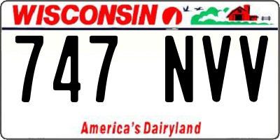 WI license plate 747NVV