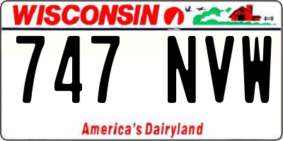 WI license plate 747NVW
