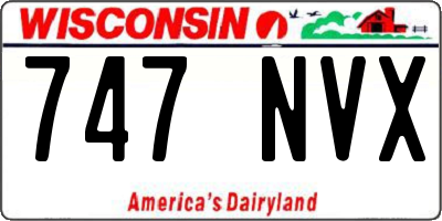 WI license plate 747NVX