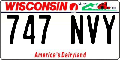 WI license plate 747NVY