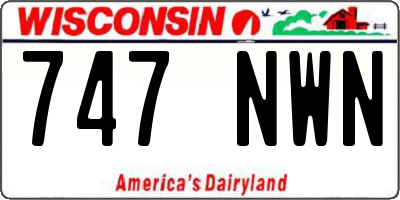 WI license plate 747NWN