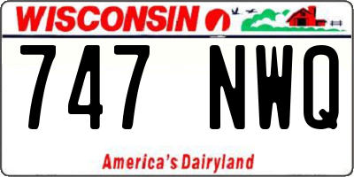 WI license plate 747NWQ