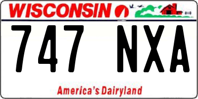 WI license plate 747NXA