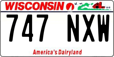 WI license plate 747NXW