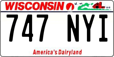 WI license plate 747NYI