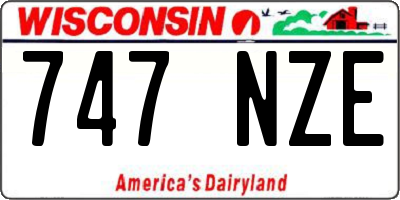 WI license plate 747NZE