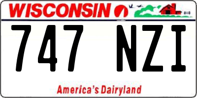 WI license plate 747NZI