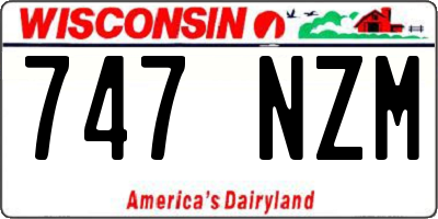 WI license plate 747NZM