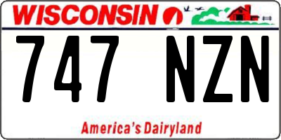 WI license plate 747NZN