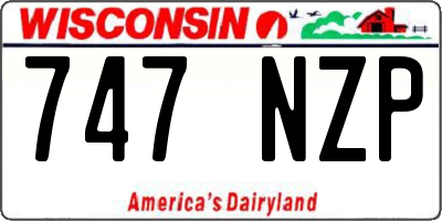 WI license plate 747NZP