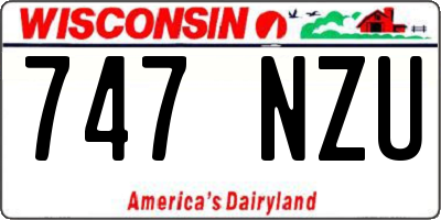 WI license plate 747NZU