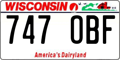 WI license plate 747OBF