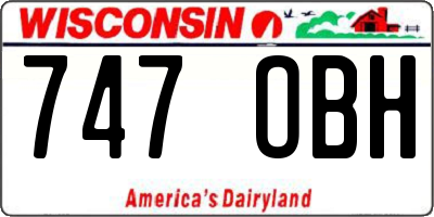 WI license plate 747OBH