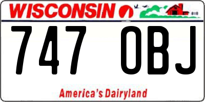 WI license plate 747OBJ