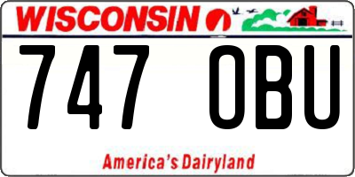 WI license plate 747OBU
