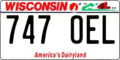 WI license plate 747OEL