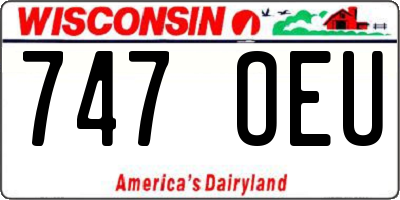 WI license plate 747OEU