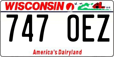 WI license plate 747OEZ
