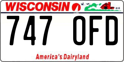 WI license plate 747OFD