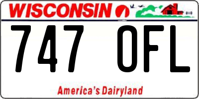 WI license plate 747OFL