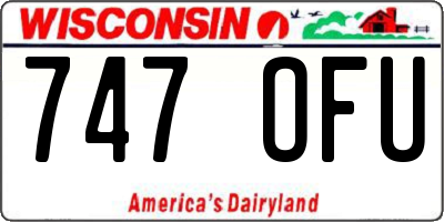 WI license plate 747OFU