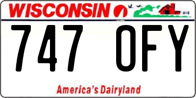 WI license plate 747OFY
