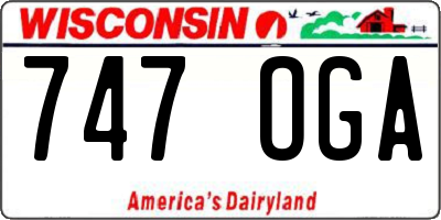 WI license plate 747OGA