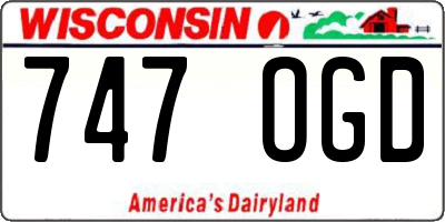 WI license plate 747OGD
