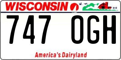 WI license plate 747OGH