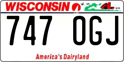 WI license plate 747OGJ