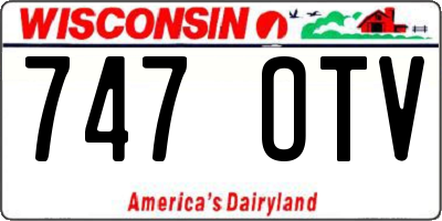 WI license plate 747OTV
