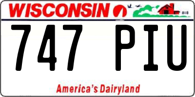 WI license plate 747PIU