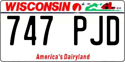 WI license plate 747PJD