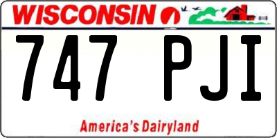 WI license plate 747PJI