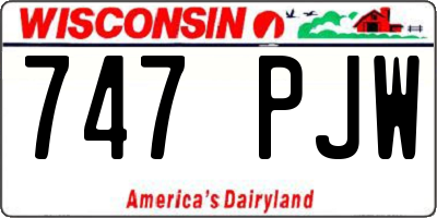 WI license plate 747PJW