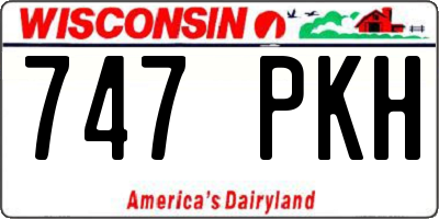 WI license plate 747PKH