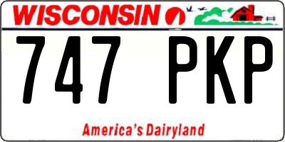 WI license plate 747PKP