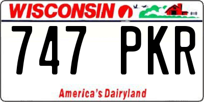 WI license plate 747PKR