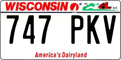 WI license plate 747PKV