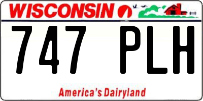 WI license plate 747PLH