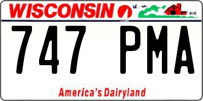 WI license plate 747PMA
