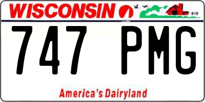 WI license plate 747PMG