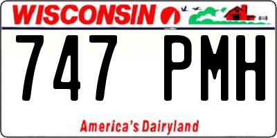 WI license plate 747PMH