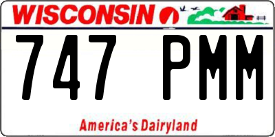 WI license plate 747PMM