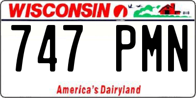 WI license plate 747PMN