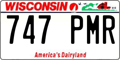 WI license plate 747PMR