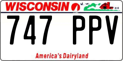 WI license plate 747PPV