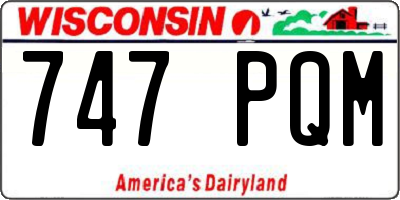 WI license plate 747PQM