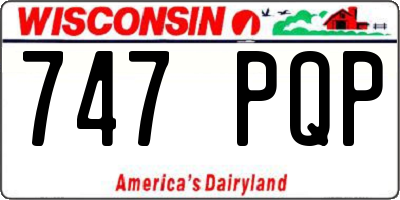 WI license plate 747PQP