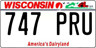 WI license plate 747PRU